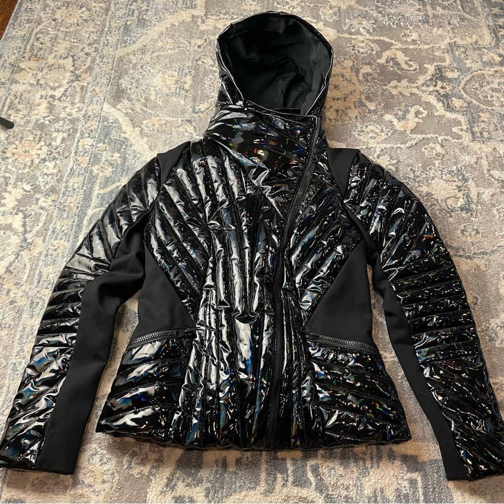 Blanc Noir Iridescent Black Puffer Jacket